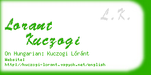 lorant kuczogi business card