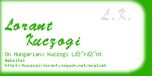 lorant kuczogi business card